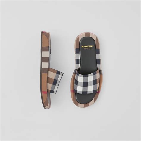 burberry cotton slides|burberry flip flops for women.